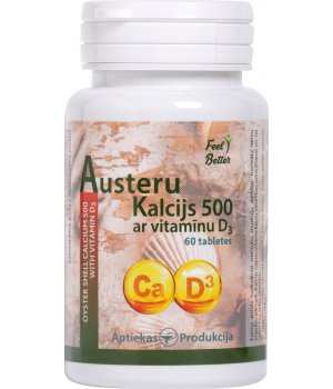 APTIEKAS PRODUKCIJA Устричный Кальций с витамином D3, N60