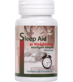Sleep Aid ar Melatonīnu veselīgam miegam, kapsulas N30