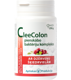 CleeColon pienskābo baktēriju komplekss ar dzērveņu šķiedrvielām, 250g