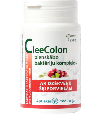 CleeColon pienskābo baktēriju komplekss ar dzērveņu šķiedrvielām, 250g