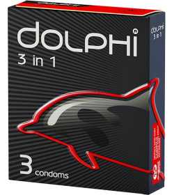 Prezervatīvi DOLPHI 3 IN 1, N3