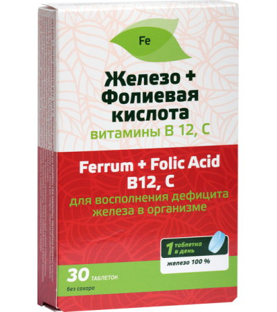 Vitar Железо + Фолиевая кислота N30