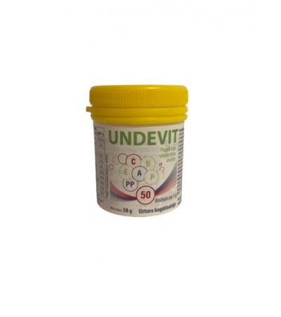 Undevit (A, C, E, B1, B2, B6, B12  vitamīni), N50