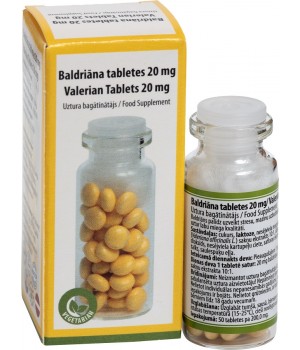 Baldriāna tabletes 20mg, N50