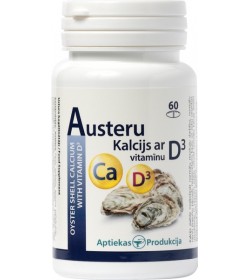 Austeru Kalcijs ar D3 vitamīnu, N60